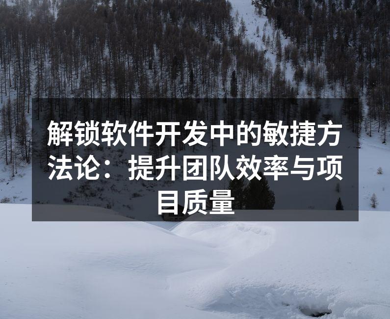 敏捷开发团队协作场景